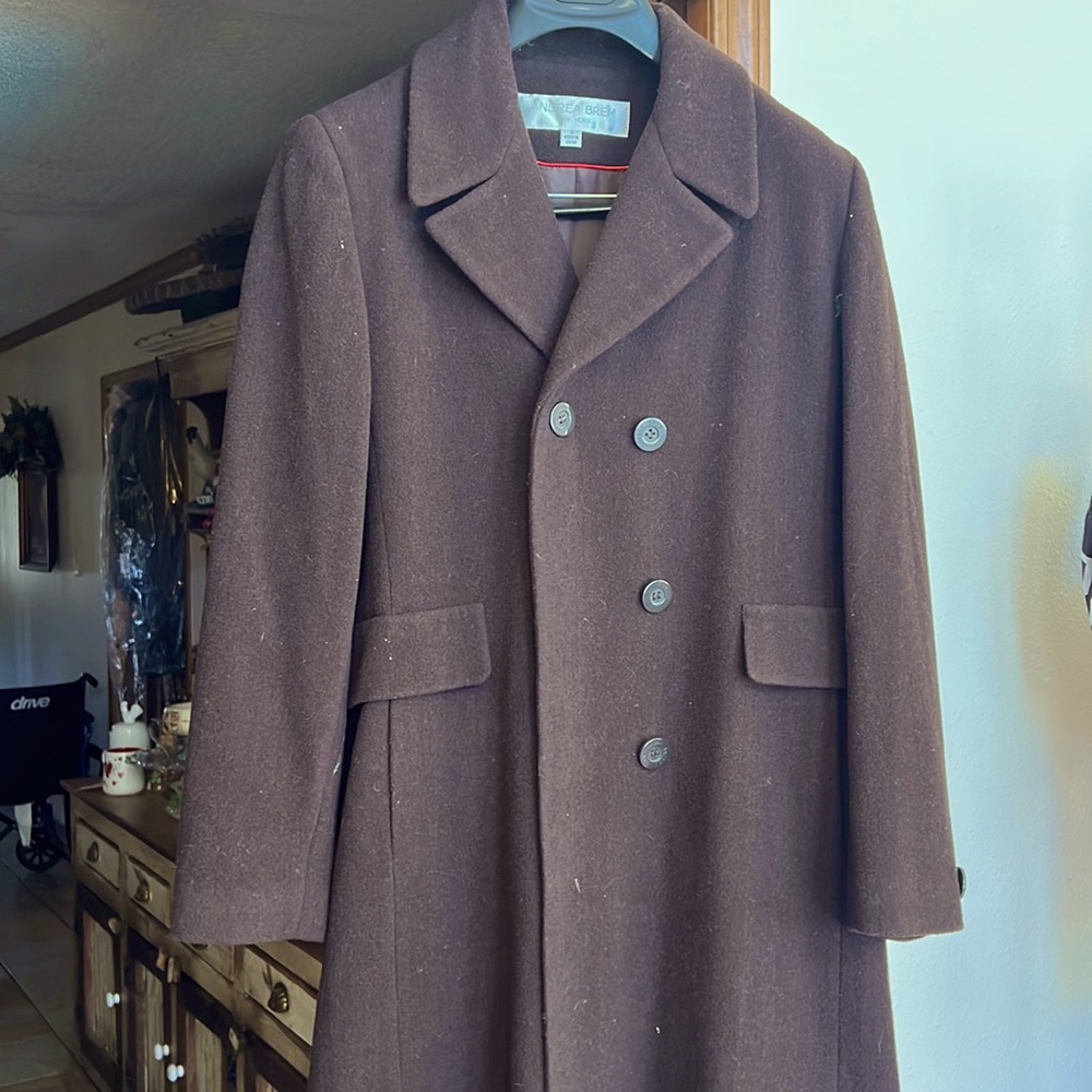Women’s wool full length brown coat